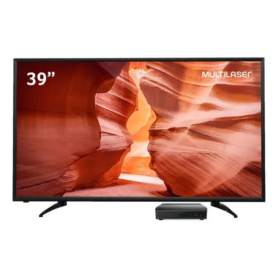 TV de 39" Multilaser TL028 com tela LCD HD 127/220V - preto