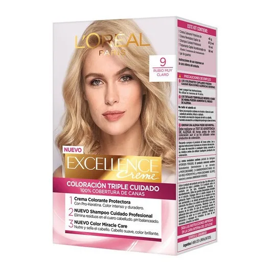 Tinte Excellence Excellence Tintura L'Oréal Excellence Creme tono 9 rubio muy claro para cabello