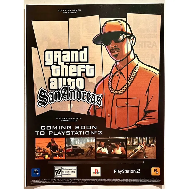 Anuncio Vintage Original Grand Theft Auto San Andreas Ps2 B