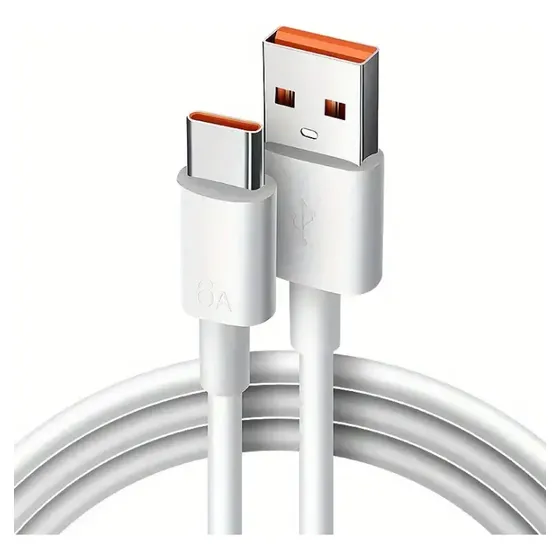 Cable 5a Usb A Usb Tipo C 1m Carga Rápida Blanco