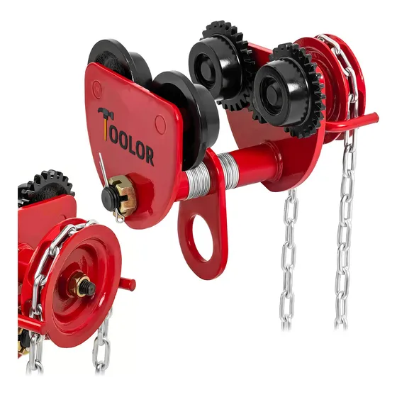 Toolor Trolley Hoist carga para vigas ajustable carga 1t