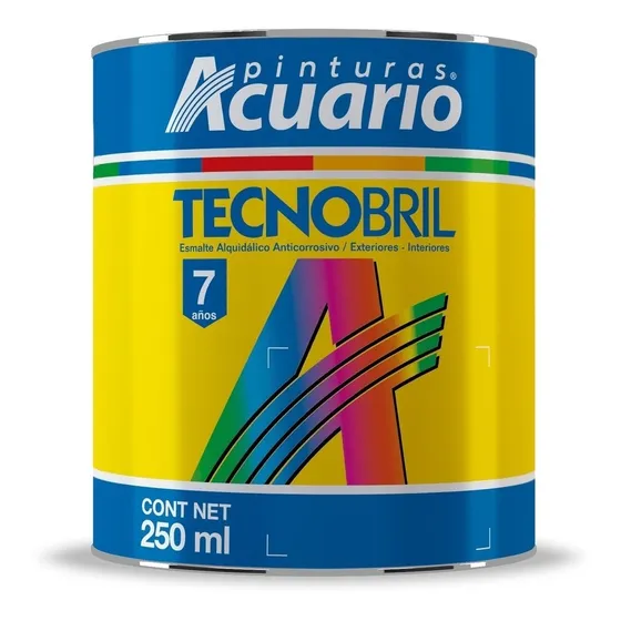 Pintura Esmalte Tecnobril Amarillo Limón 250 Mlt Acuario