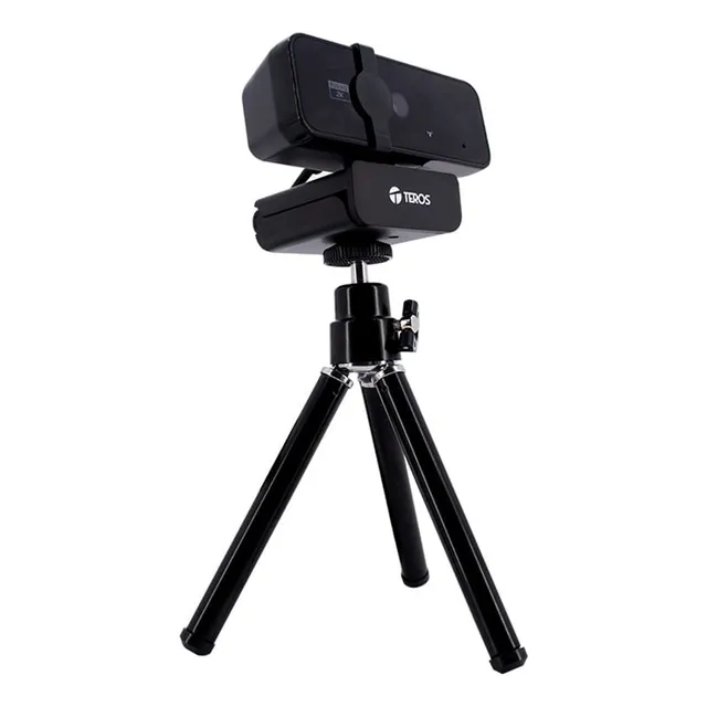 Camara Web Teros Te-9072 Con Obturador 2k 30fps Con Tripode