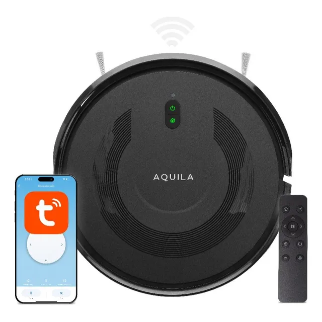 Aspiradora Robot Aquila Rob-001 Wi-fi 2700 Pa Negro