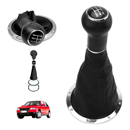 Manopla Coifa Bola Cambio Gol Parati Saveiro G3 1999 A 2005 Preto
