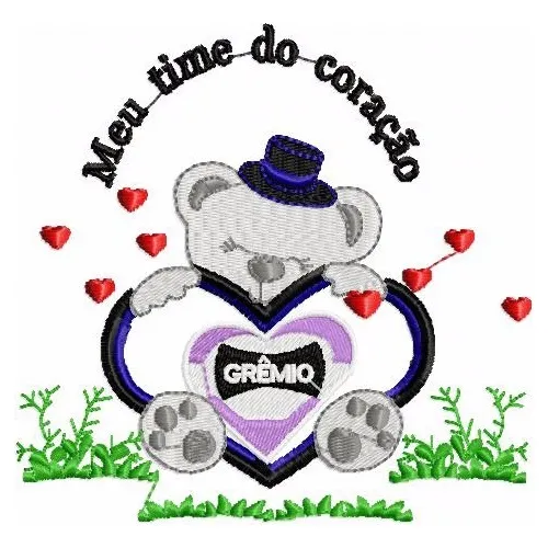 Matriz Bordado Zc2810 Urso Gremio