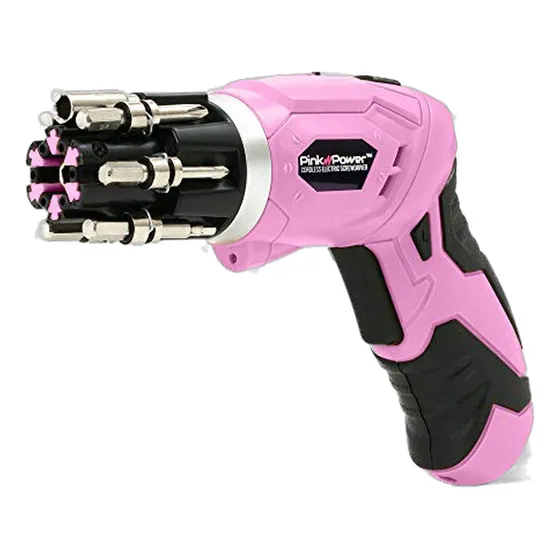 Juego De Desarmador Pink Power 4.8v Recargable S/cable