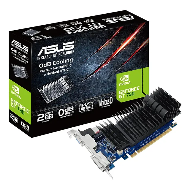 Tarjeta Gráfica De Bajo Perfil Asus Geforce Gt 730 2gb Gd...