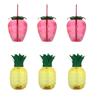 Taza Creativa De Frutas Con Dibujos Animados, Piña Y Fresa, Taza Creativa De Frutas Con Dibujos Animados, Piña Y Fresa,