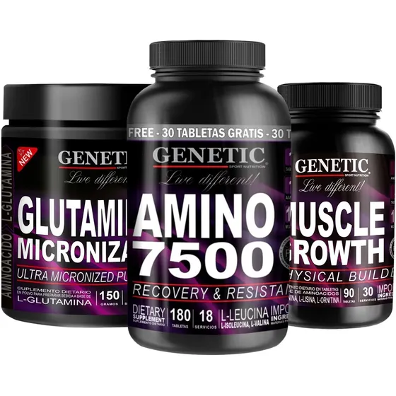 Aminoácidos Esenciales 7500 Glutamina Muscle Growth Genetic