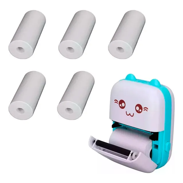Rollos X5 Papel Térmico 57x30 Mm Color Blanco Impresora Mini