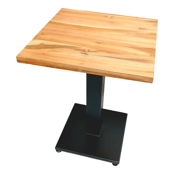 Mesa Madera Teca, Metal Restaurante Cafeteria Exclusiva.!