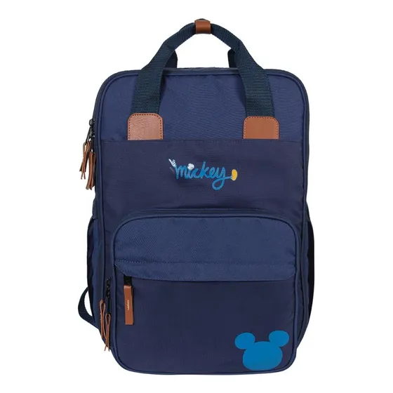 Mochila Disney Maternidade Premium Mickey Azul C/trocador Cor Azul-escuro