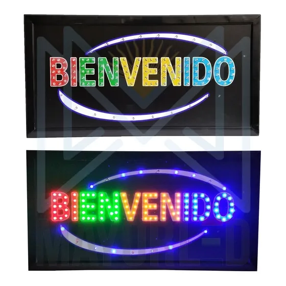 Cartel Led Luminoso Kiosco/bienvenido/abierto 220v Mayorled 