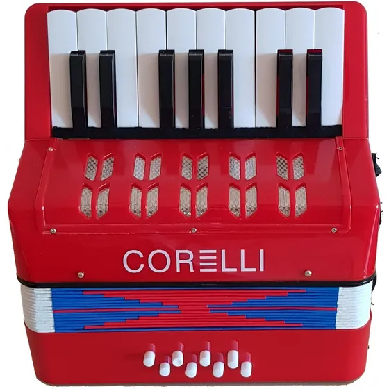 Corelli Whc104 Acordeón Niños 17 Teclas 8 Bajos Color Rojo