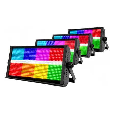 Kit 04 Strobo Atomic 1000w Led Blinder Rgbw Dmx Dj Festa 127/220v