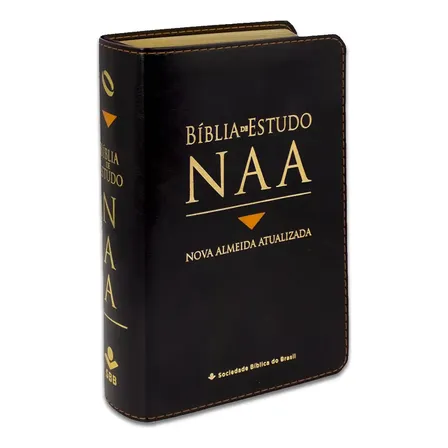 Bíblia De Estudo Naa Letra Normal Capa Sintético Preto Nova Almeida Atualizada Editorial Sociedade Bíblica Do Brasil
