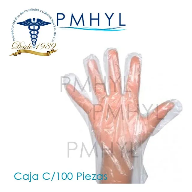 Guantes Polipapel Mediano Marca Ambider Caja C/100 Pzas.