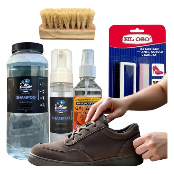 Kit De Limpieza Para Tenis Y Gamuza + Kit Ante Oso + Cepillo