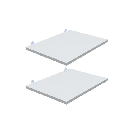 2 Prateleira De Parede 40x30 Madeira Mdf Branco C/suporte 2 Prateleira De Parede 40x30 Madeira Mdf Branco C/suporte