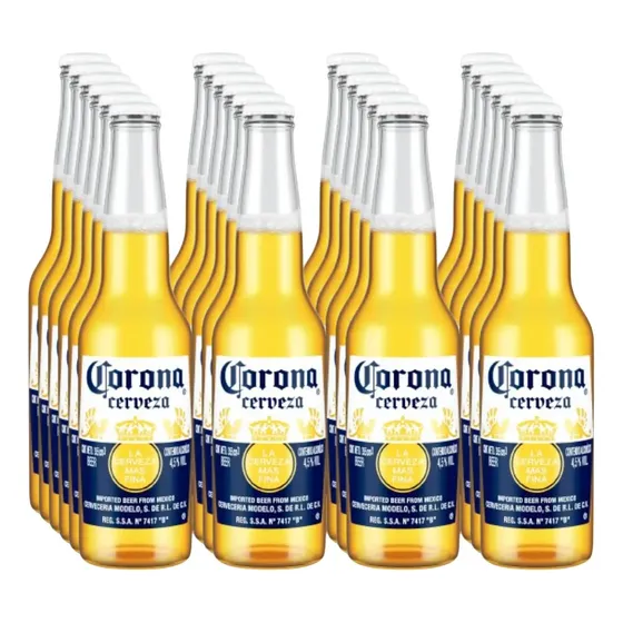 Cerveza Corona Clásica Lager rubia 330 mL 24 unidades | Cuotas sin interés
