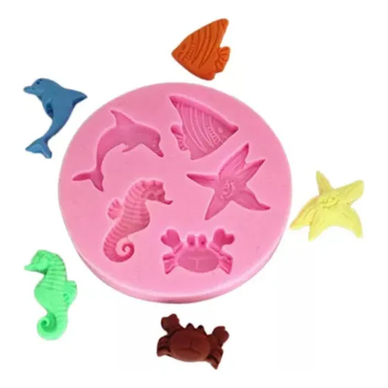 Molde De Silicona Ideal Porcelana Fria, Fondant, Resina