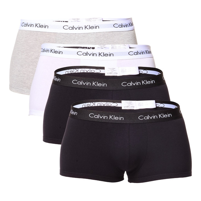 Kit 4 Cuecas Masculina Low Rise Trunk Algodão Calvin Klein Kit 4 Cuecas Masculina Low Rise Trunk Algodão Calvin Klein