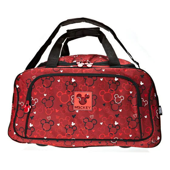 Bolsa De Viagem Feminina Sa17102my Mickey Vermelha Luxcel Cor Vermelho/Preto Liso