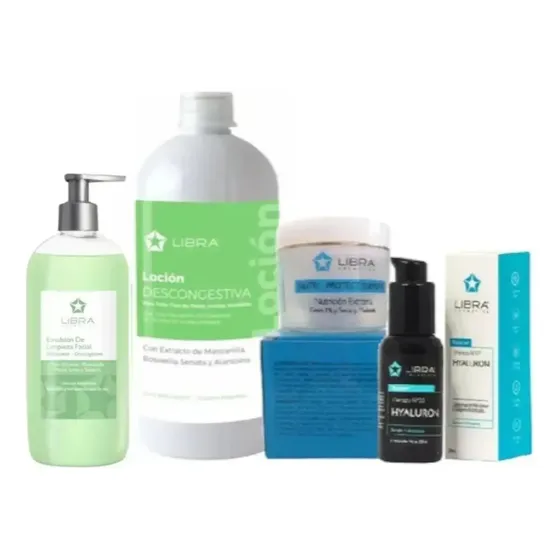 Kit Rutina Skincare Piel Mixta Hialuronico Vitamina E Libra