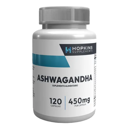 Ashwagandha 120 Cápsulas - 450 Mg - Hopkins Supplements Sabor Sin sabor