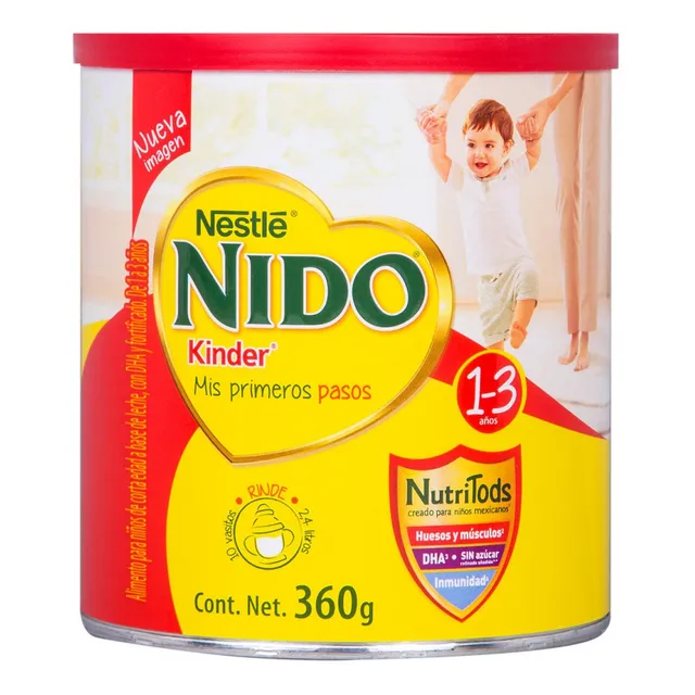 Leche de fórmula en Polvo Nestlé Nido Kinder en Lata de 360g