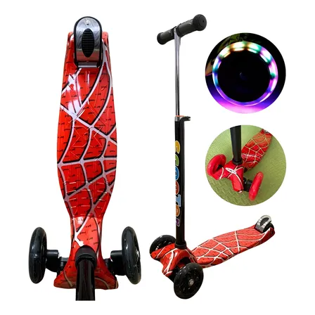 Scooter Monopatín Ruedas Led Niños Y Niñas Altura Regulable