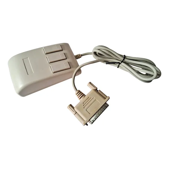 Raridade Mouse Antigo Serial Db25 3 Botões Pc Ibm Xt At 286