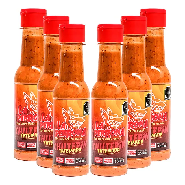 Six Pack Salsa La Perrona Chiltepín Tatemada 150ml