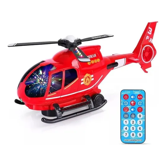 Juguete Avion Helicóptero Luz Sonido Movimiento Control Remo