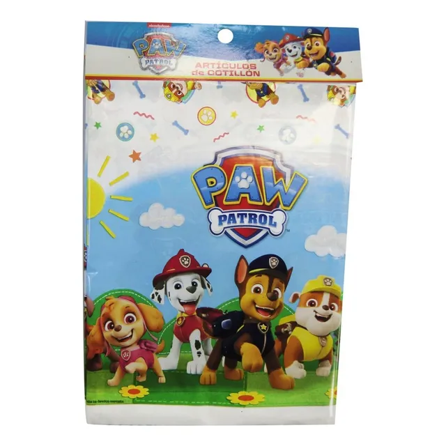 Cotillón Mantel Cumpleaños Paw Patrol Color Azul