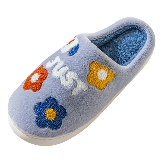 Pantufla Mullida Para Mujer Dormitorio Casa Antideslizante