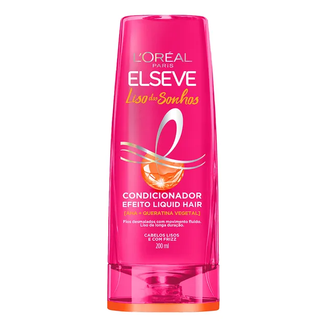 Condicionador Elseve Efeito Liquid Hair Liso Dos Sonhos 200ml