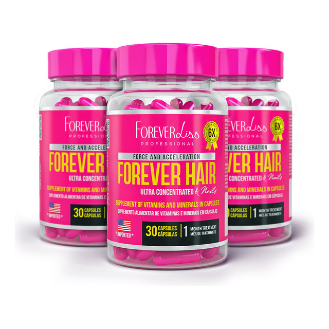 Combo Tratamento 3 Meses Forever Hair Crescimento Capilar Combo Tratamento 3 Meses Forever Hair Crescimento Capilar