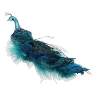 Adornos Navideños De Pavo Real Azul Con Clip, Ave Rapaz Adornos Navideños De Pavo Real Azul Con Clip, Ave Rapaz