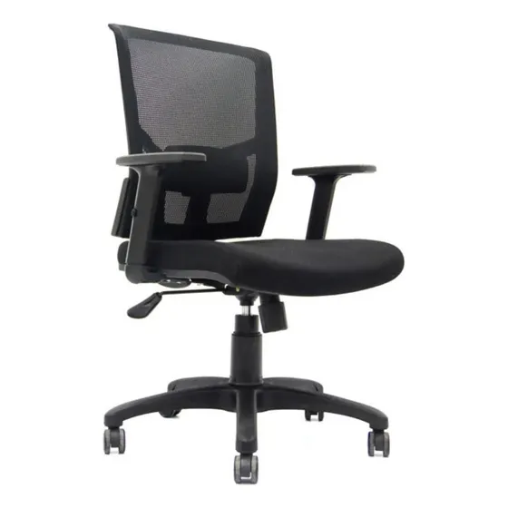 Silla de escritorio para oficina Ergonomus Delphi 1 5-3757NA ergonómica negra de 100kg