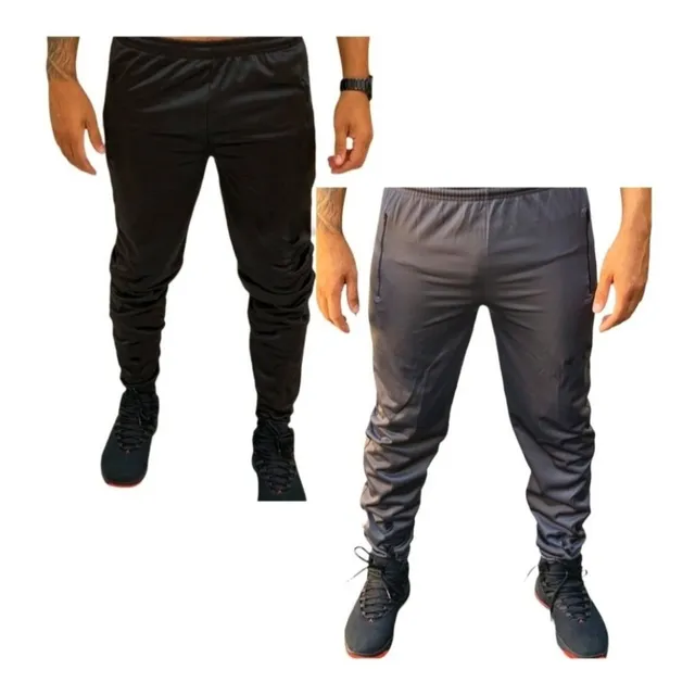 Kit 2 Calças Jogger Skinny Com Punho 2 Bolsos Lat Helanca
