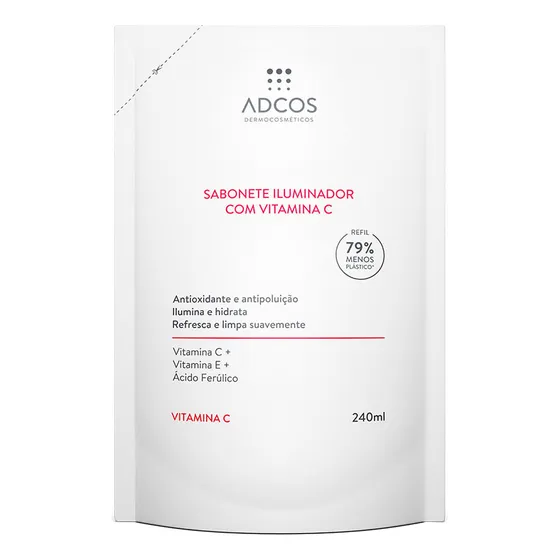 Adcos Refil Sabonete Iluminador Com Vitamina C 240ml