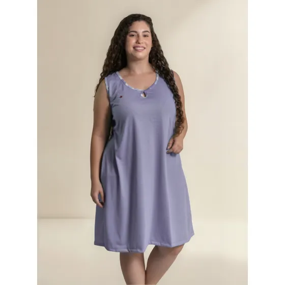 Camisola Linha Plus Size Sem Manga Feminina
