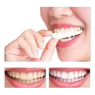 Silicone Superior/inferior Sorriso Dentes Falsos Folheados W Silicone Superior/inferior Sorriso Dentes Falsos Folheados W