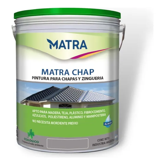 Matrachap Pintura Para Chapa 4 Lt Esmalte Al Agua Verrina