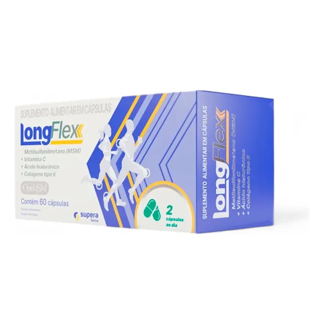 Longflex - 60 Cápsulas - Colágeno, Vitamina C E Nutrientes