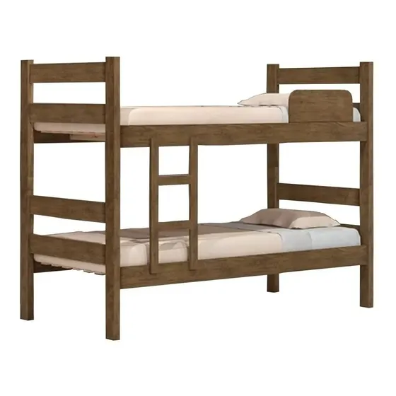 Cucheta Reforzada - Mueble Dormitorio - Cama 1 Plaza X 2 Color Tabaco