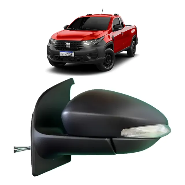  Retrovisor Esquerdo Manual Com Seta Fiat Strada Nova