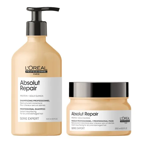 Kit Loreal Absolut Loreal Repair Shampoo 500ml + Máscara 250